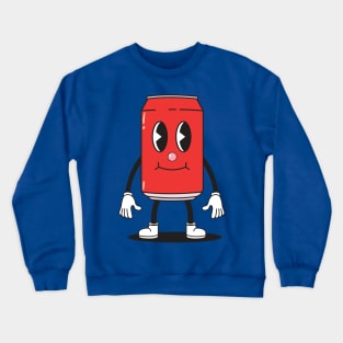 retro cartoon soda can Crewneck Sweatshirt